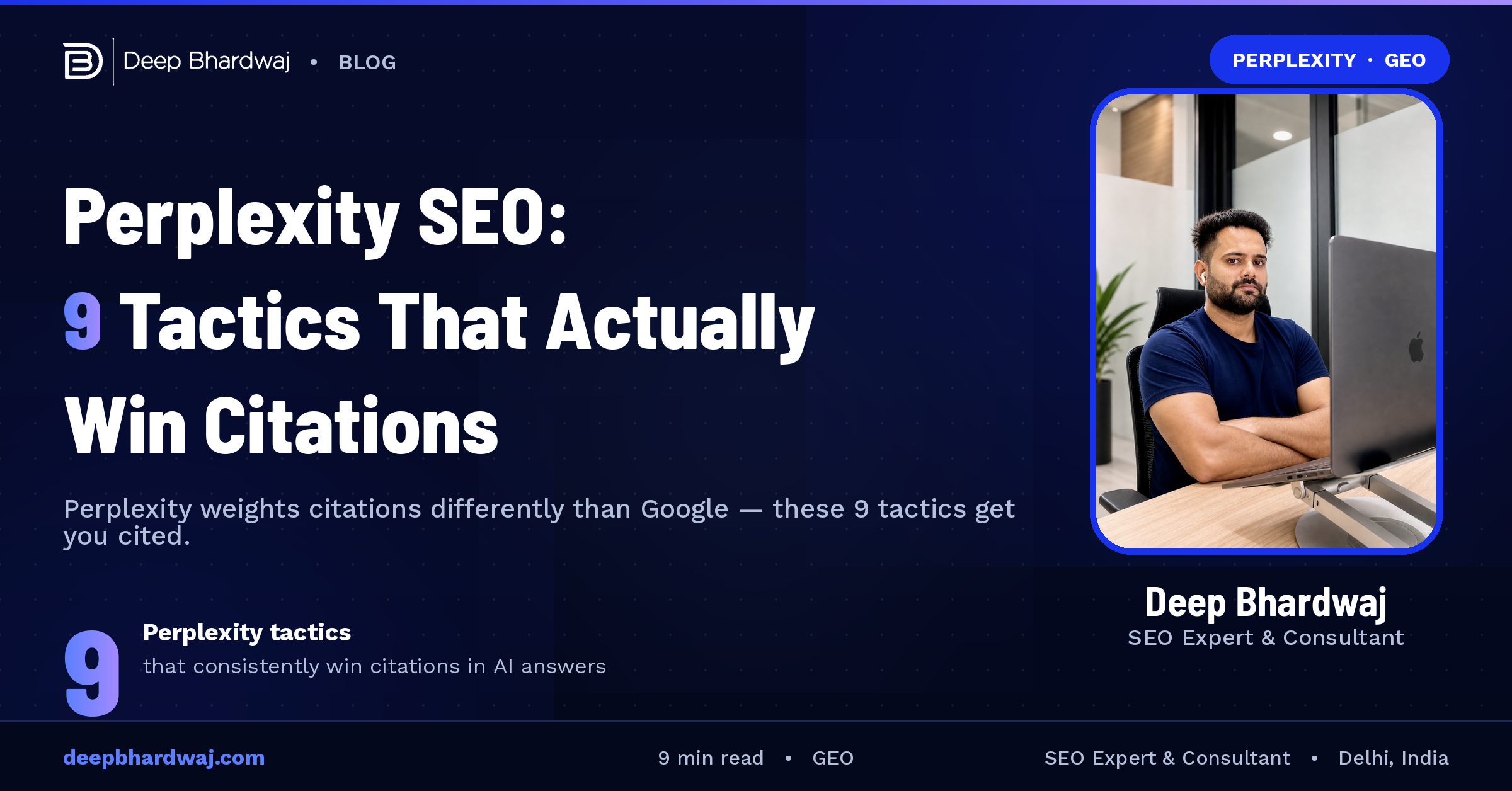 Perplexity SEO: 9 Tactics That Actually Win Citations