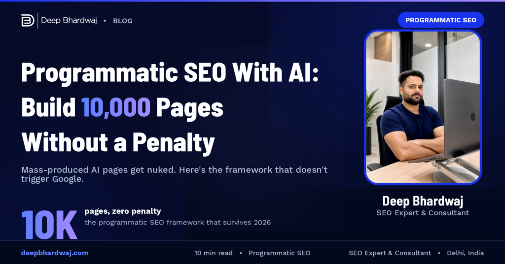Programmatic SEO With AI: Build 10,000 Pages Without a Penalty