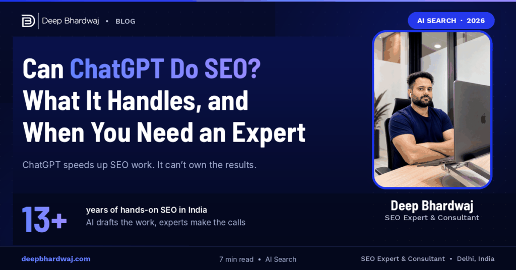 Can ChatGPT Do SEO? What It Handles, What It Can’t, and When You Still Need an Expert