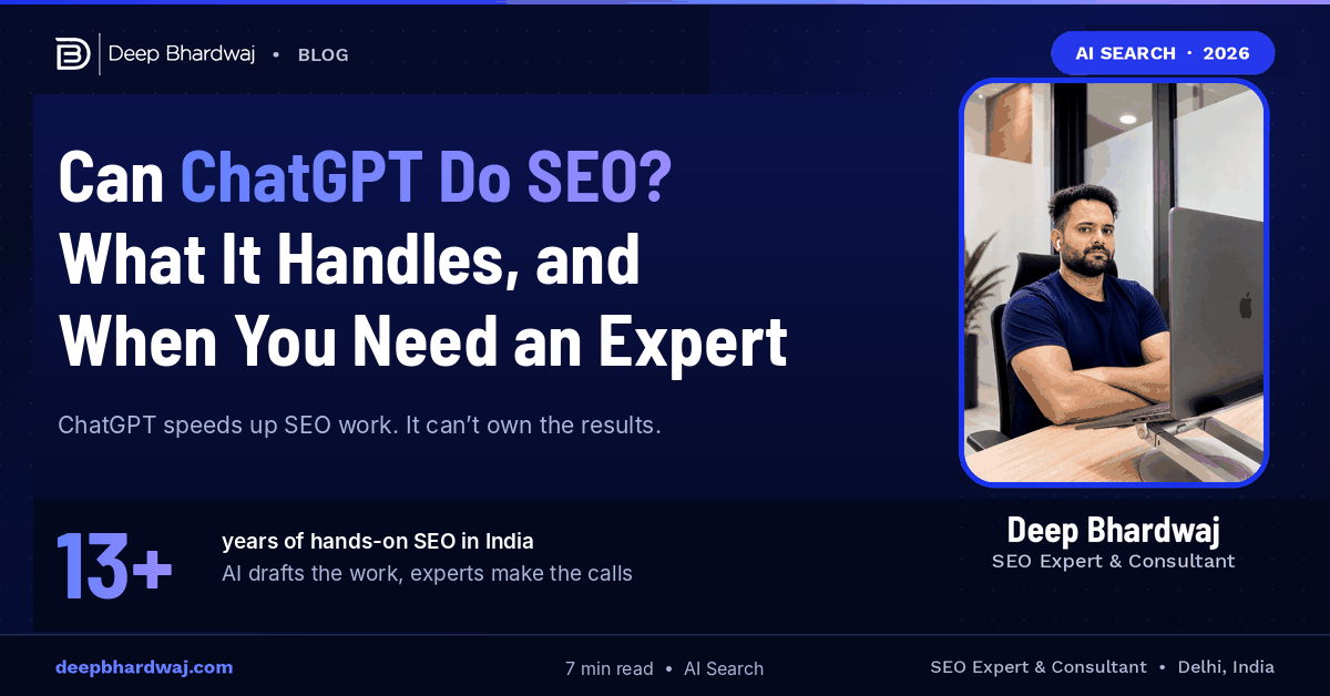 Can ChatGPT Do SEO? What It Handles, What It Can’t, and When You Still Need an Expert