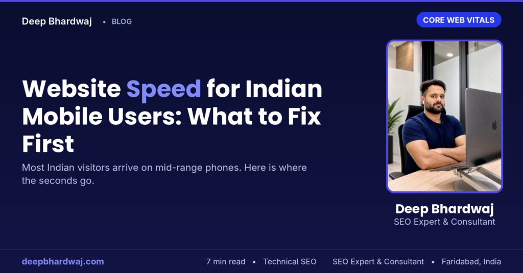 Website Speed for Indian Mobile Users: What to Fix First
